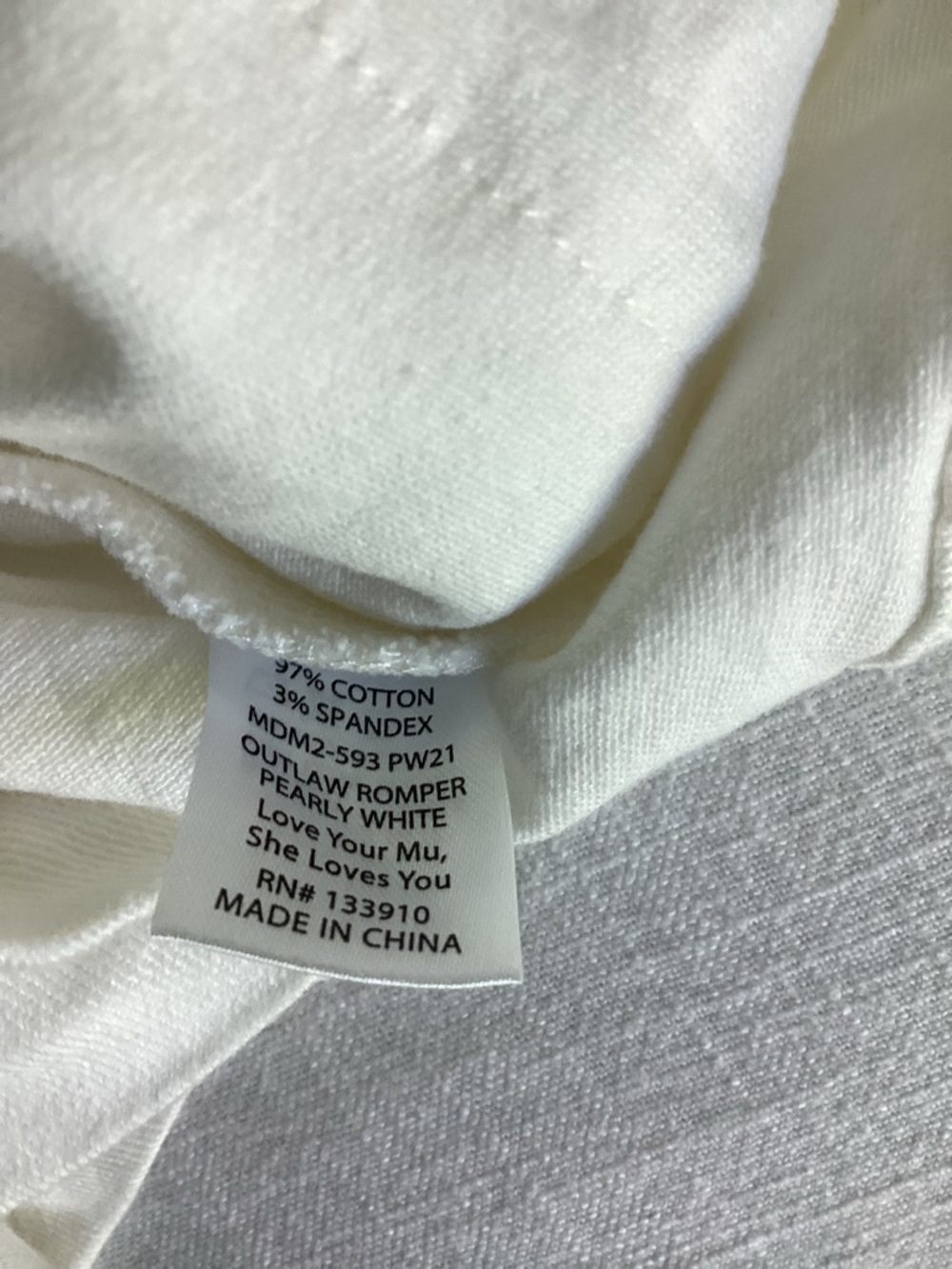 Show Me Your MuMu Outlaw Romper Size Small Pearly White Belted Utility Zip Front - Picture 10 of 13